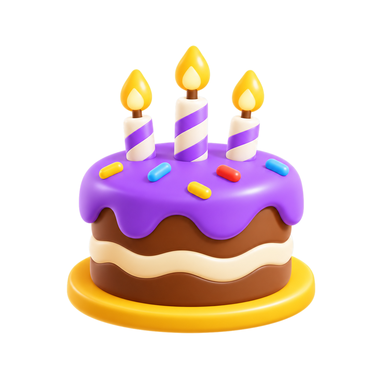 Ilustração de bolo de aniversário